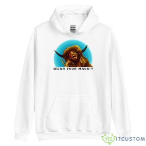 Q Shaman Please Wear Your Mask Jake Angeli Shirt - Unisex Heavy Blend Hooded Sweatshirt