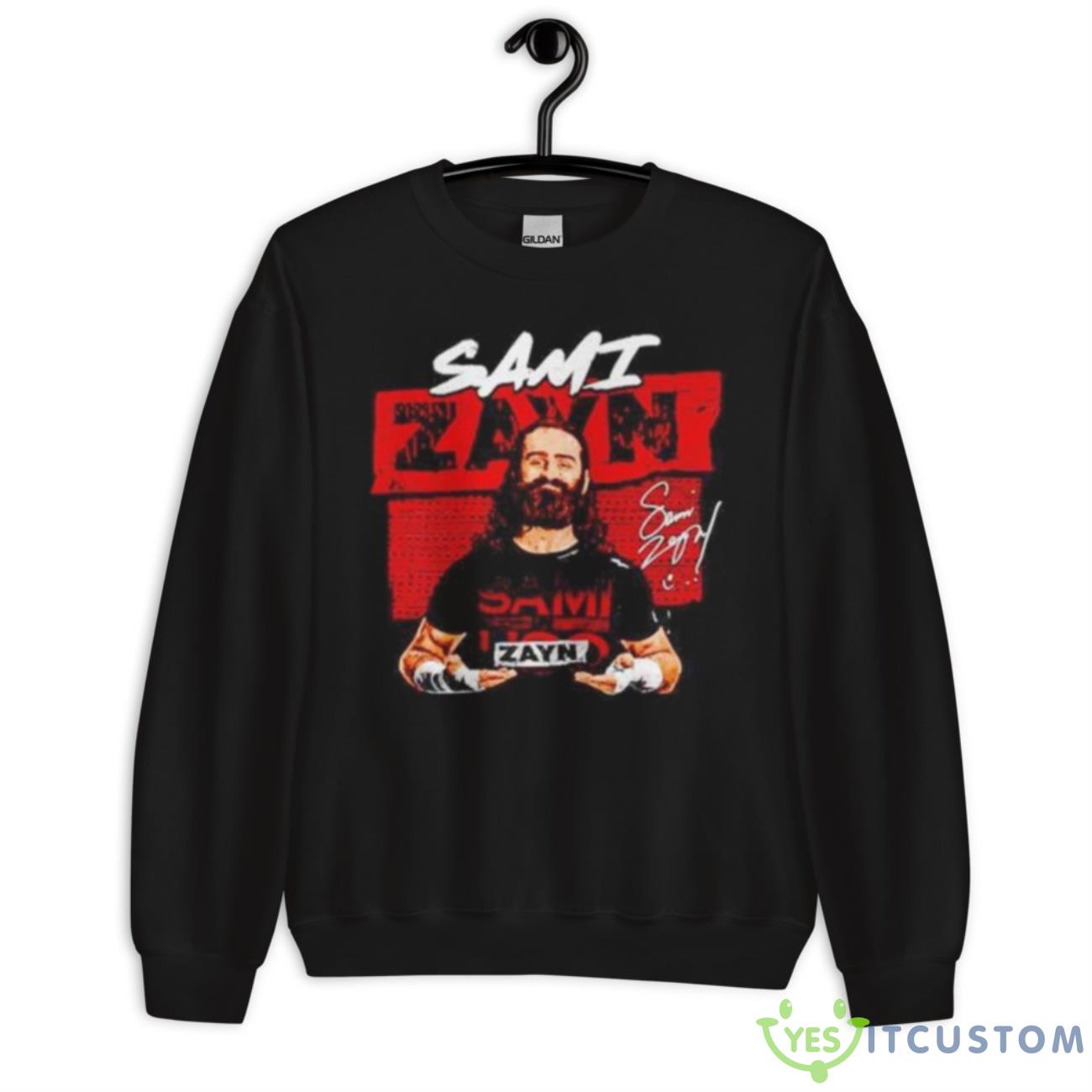 Sami Zayn Wrestling Signature Pose Shirt 3 Sami Zayn Wrestling Signature Pose Shirt - Unisex Crewneck Sweatshirt
