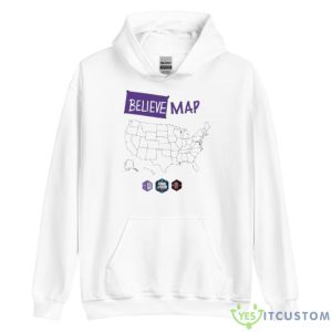 San Diego State Believe Map Final Four 2023 Shirt - Unisex Heavy Blend Hooded Sweatshirt