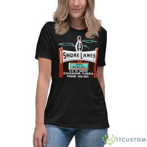 Shore Lanes Open Bowling Clearwater Shirt 7 Shore Lanes Open Bowling Clearwater Shirt - Women's Relaxed Short Sleeve Jersey Tee