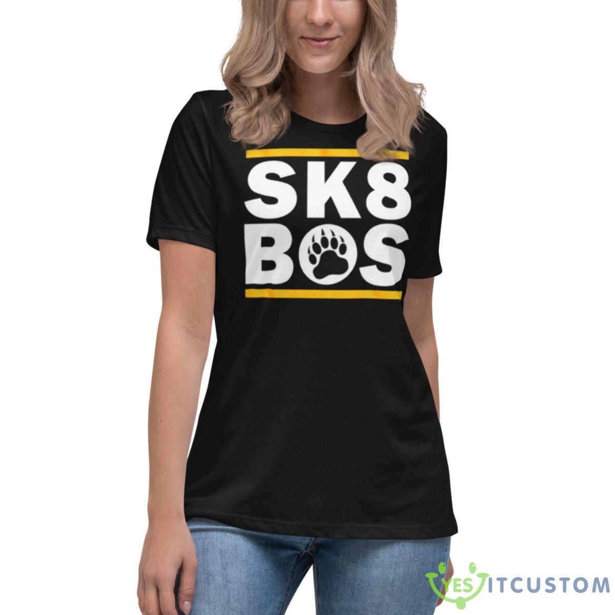 SK8 BOS Bear Shirt 4 SK8 BOS Bear Shirt - Women's Relaxed Short Sleeve Jersey Tee
