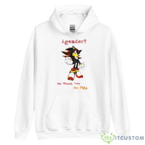 Sonic Shadow Agender No Thank You Shirt - Unisex Heavy Blend Hooded Sweatshirt