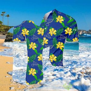 St Louis Blues Hawaiian Shirt Floral For Men And Women Product Photo 1