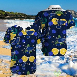 St Louis Blues Hawaiian Shirt Lemon For Men And Women Product Photo 1