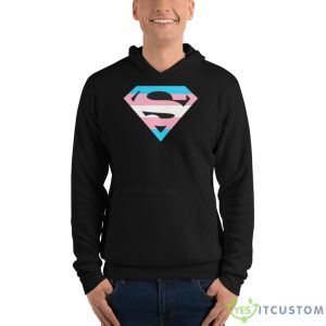 Superman Trans Rights Are Human Rights Shirt - Unisex Fleece Pullover Hoodie