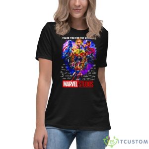 Thank You For The Memories Marvel Studios Signature Shirt - Women's Relaxed Short Sleeve Jersey Tee