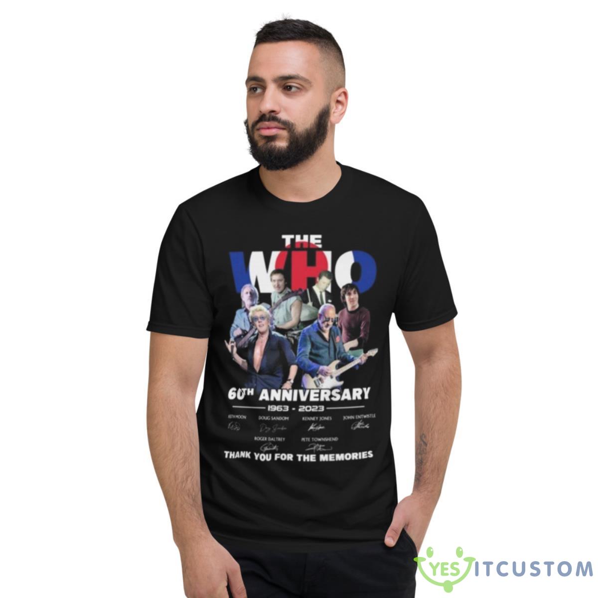 The Who 60th Anniversary 1963 – 2023 Thank You For The Memories Signatures Shirt 2 The Who 60th Anniversary 1963 – 2023 Thank You For The Memories Signatures Shirt - Short Sleeve T-Shirt