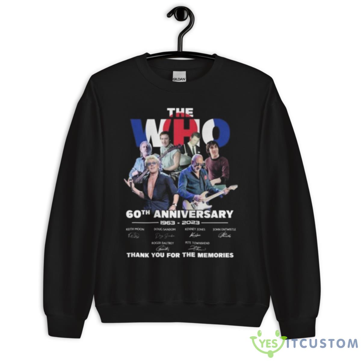 The Who 60th Anniversary 1963 – 2023 Thank You For The Memories Signatures Shirt 3 The Who 60th Anniversary 1963 – 2023 Thank You For The Memories Signatures Shirt - Unisex Crewneck Sweatshirt