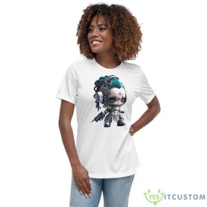 Toy Art Cyberpunk Girl N01 Shirt 7 Toy Art Cyberpunk Girl N01 Shirt - Women's Relaxed Short Sleeve Jersey Tee