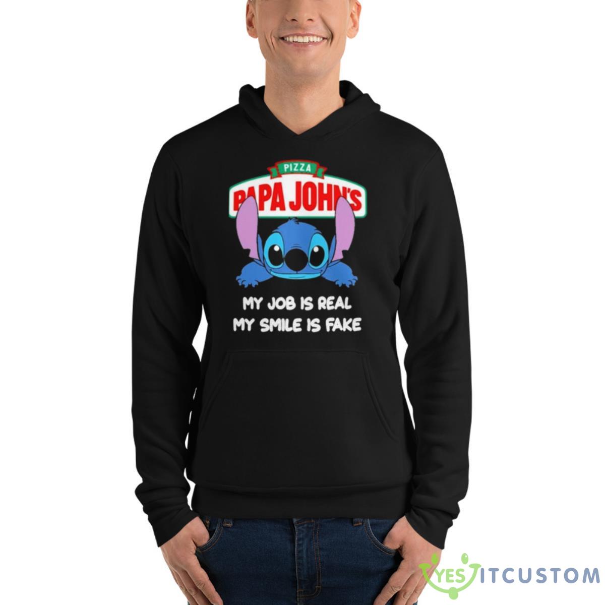 Baby Stitch And Papa John’s Pizza My Job Is Real My Smile Is Fake Shirt 13 Baby Stitch And Papa John’s Pizza My Job Is Real My Smile Is Fake Shirt - Unisex Fleece Pullover Hoodie