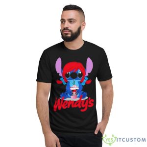 Baby Stitch Drinking Wendy’s Shirt - Short Sleeve T-Shirt