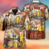 Beer And Hunting Deer Autumn Mountain Hawaiian Shirt Product Photo 1