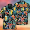 Beer And Wrestling Tropical Pattern Hawaiian Shirt Product Photo 1