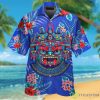 Blue Aztec Tlaloc God Mexican Mural Art Hawaiian Shirt Product Photo 1