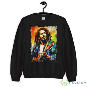 Bob Marley Love And Rock Signature Shirt - Unisex Crewneck Sweatshirt