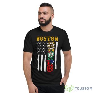 Boston City Of Champion American Flag Shirt - Short Sleeve T-Shirt