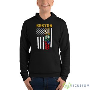 Boston City Of Champion American Flag Shirt - Unisex Fleece Pullover Hoodie