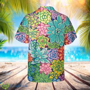 Brightly Colored Acrylic Succulent Hawaiian Shirt Product Photo 3