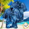 Cat Love Blue Neon Stunning, Hawaiian Shirt Product Photo 1