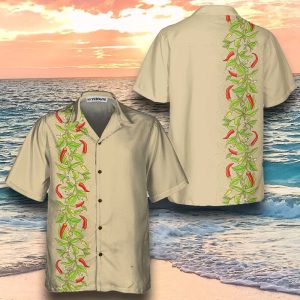 Cayenne Pepper Branches Hawaiian Shirt Funny Red Pepper Shirt For Men Red Hot Chilli Shirt Best - 090523-095333