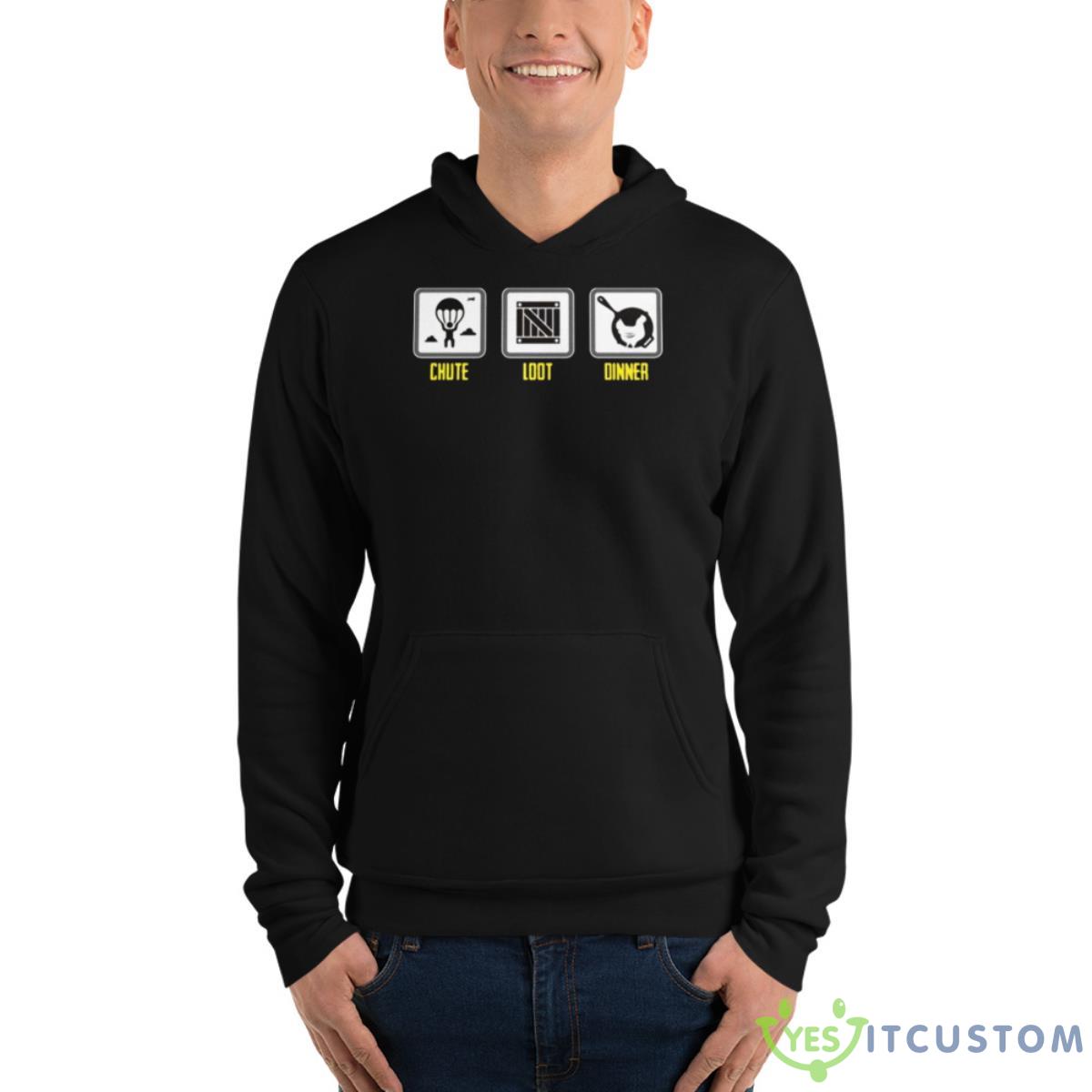 Chute Loot Dinner Pubg Shirt 4 Chute Loot Dinner Pubg Shirt - Unisex Fleece Pullover Hoodie