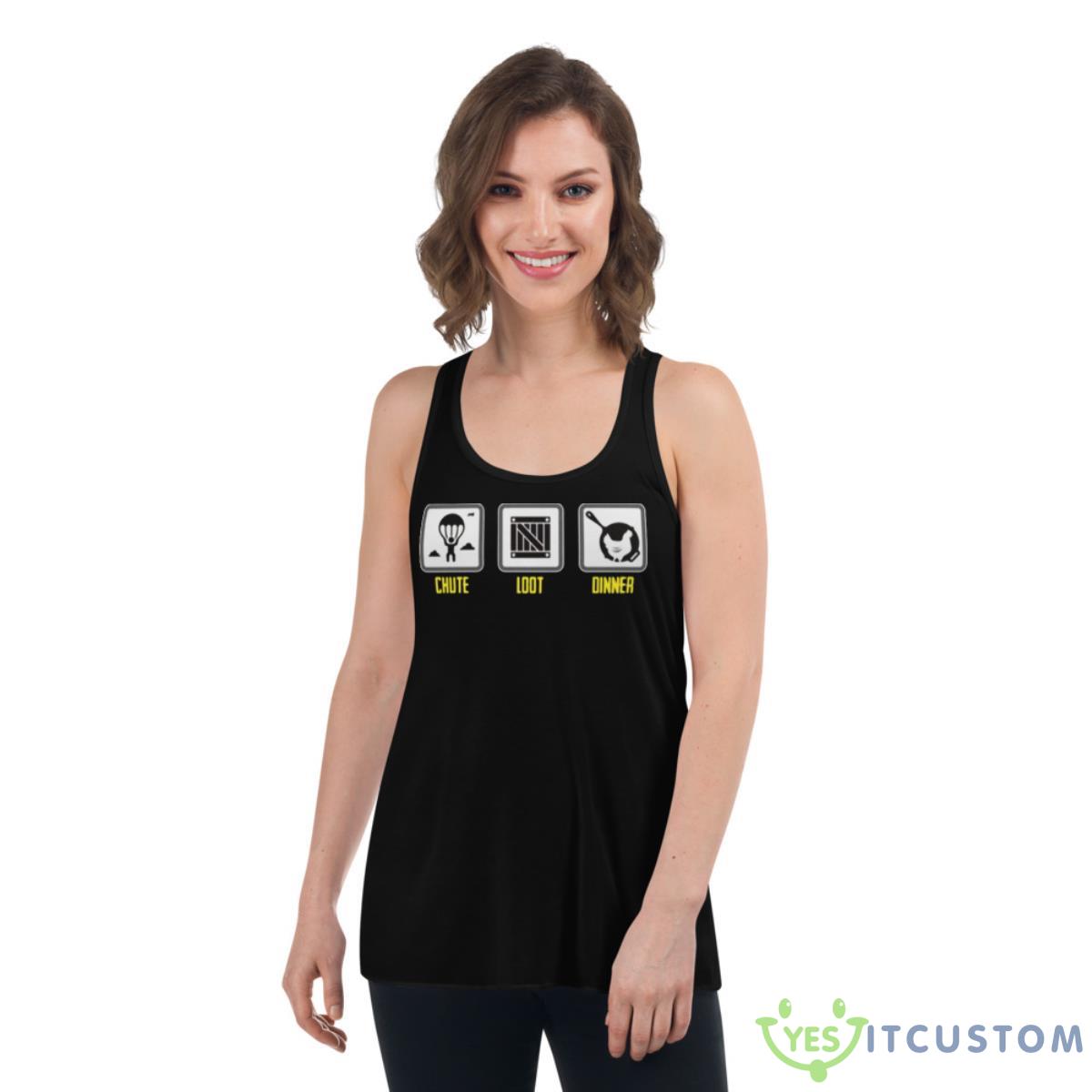 Chute Loot Dinner Pubg Shirt 5 Chute Loot Dinner Pubg Shirt - Women's Flowy Racerback Tank