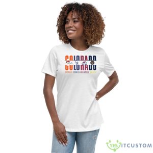 Colorado Broncos Rockies Avalanche And Nuggets Shirt 9 Colorado Broncos Rockies Avalanche And Nuggets Shirt - Women's Relaxed Short Sleeve Jersey Tee