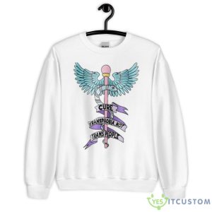 Cure Transphobia Not Trans People Shirt - Unisex Heavy Blend Crewneck Sweatshirt