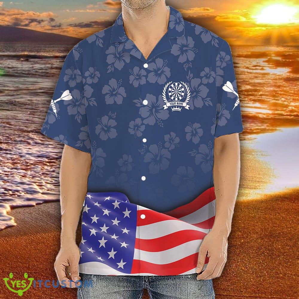 Custom Name Darts Hawaiian Shirt 3 Custom Name Darts Hawaiian Shirt - Personalized Darts Hawaiian Shirt, Gifts For Bachelor Party, Best Gifts for Men, Waving Flag Hawaii Shirt, Gift For Darts Lovers_4