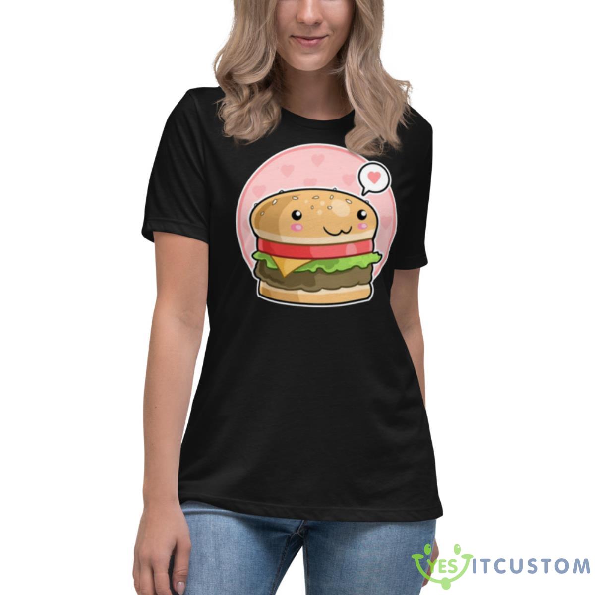 Cute Kawaii Burger Essential Shirt 6 Cute Kawaii Burger Essential Shirt - Women's Relaxed Short Sleeve Jersey Tee