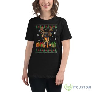 Dachshund Ugly Black Christmas Sweatshirt 8 Dachshund Ugly Black Christmas Sweatshirt - 6400 Women's Relaxed Short Sleeve Jersey Tee