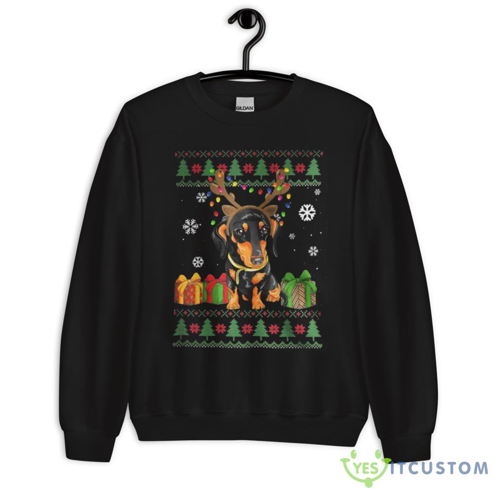 Dachshund Ugly Black Christmas Sweatshirt 12 Dachshund Ugly Black Christmas Sweatshirt - 18000 Unisex Heavy Blend Crewneck Sweatshirt