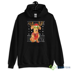 Dachshund Ugly Christmas Sweatshirt 7 Dachshund Ugly Christmas Sweatshirt - 18500 Unisex Heavy Blend Hooded Sweatshirt