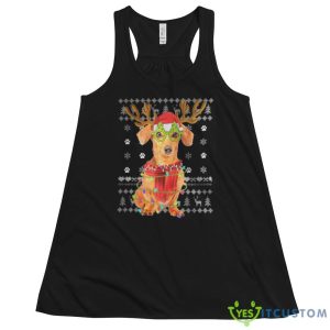 Dachshund Ugly Christmas Sweatshirt 9 Dachshund Ugly Christmas Sweatshirt - 8800 Women's Flowy Racerback Tank