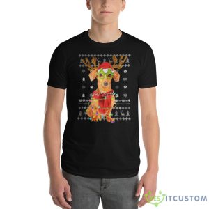 Dachshund Ugly Christmas Sweatshirt 10 Dachshund Ugly Christmas Sweatshirt - 980 Lightweight Fashion Short Sleeve T-Shirt