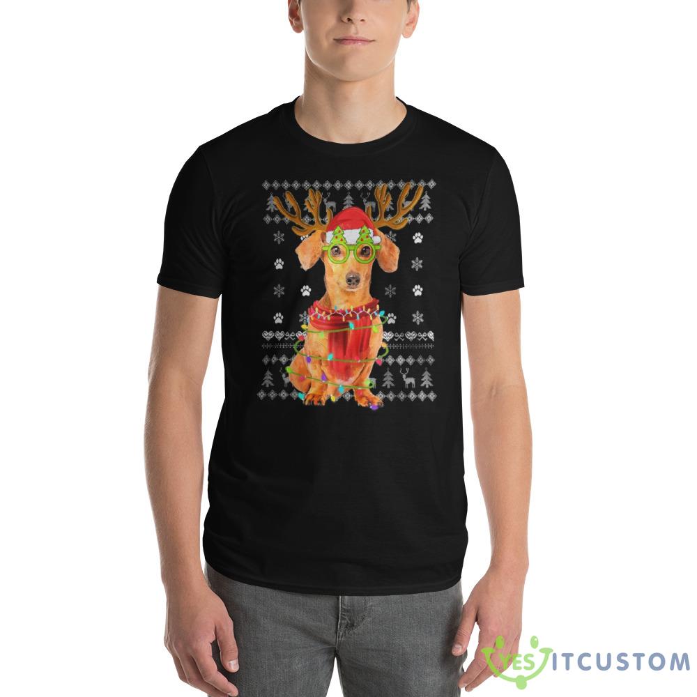 Dachshund Ugly Christmas Sweatshirt 5 Dachshund Ugly Christmas Sweatshirt - 980 Lightweight Fashion Short Sleeve T-Shirt