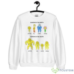 Difference Between Season In The North And Season In The South Shirt - Unisex Heavy Blend Crewneck Sweatshirt