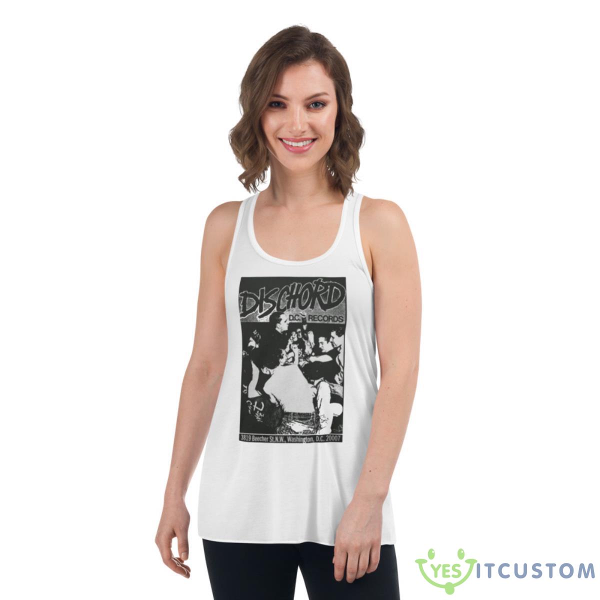 Dischord Dc Records 3819 Beecher St Nw Washington Dc 20007 New Shirt 4 Dischord Dc Records 3819 Beecher St Nw Washington Dc 20007 New Shirt - Women's Flowy Racerback Tank