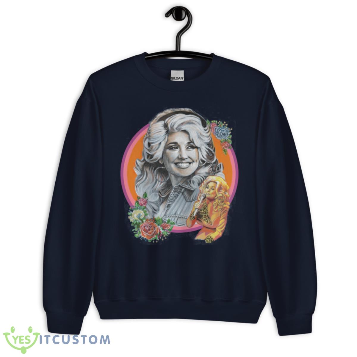 Dolly Parton Art T-Shirt 5 Dolly Parton Art T-Shirt - Unisex Crewneck Sweatshirt-1