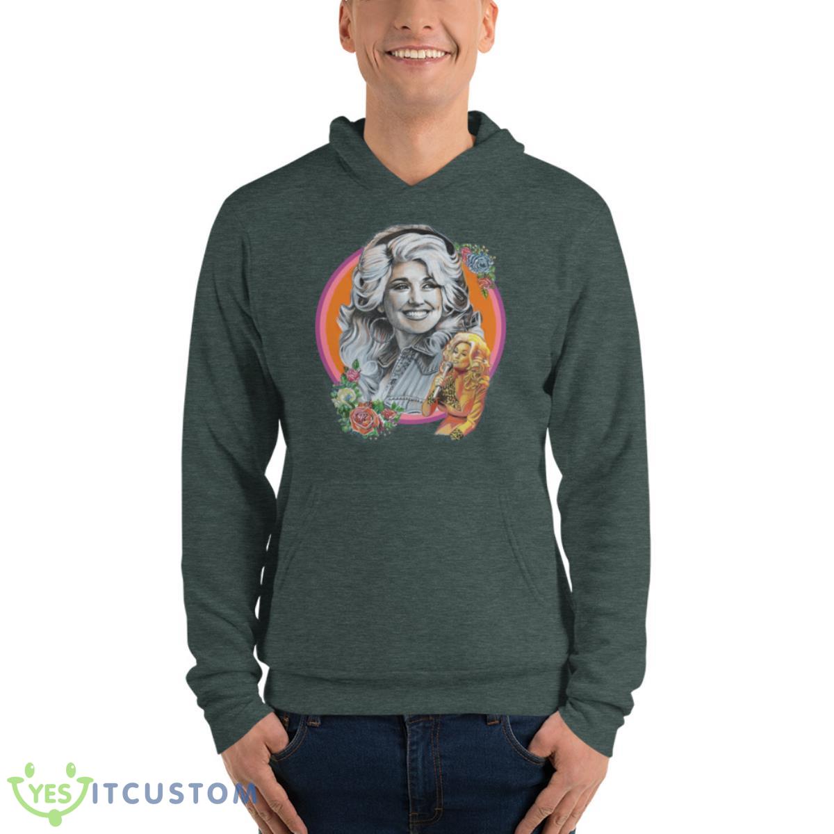 Dolly Parton Art T-Shirt 7 Dolly Parton Art T-Shirt - Unisex Fleece Pullover Hoodie-1