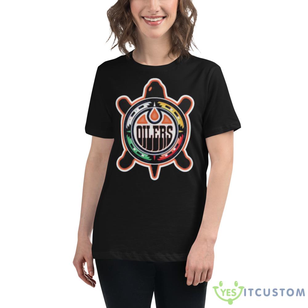 Edmonton Oilers Turtle shirt 3 Edmonton Oilers Turtle shirt - 6400 Women's Relaxed Short Sleeve Jersey Tee