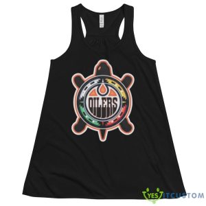 Edmonton Oilers Turtle shirt 9 Edmonton Oilers Turtle shirt - 8800 Women's Flowy Racerback Tank