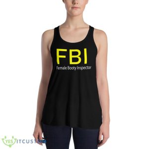 FBI Female Booty Inspector Design Black T Shirt - 8800 Women's Flowy Racerback Tank