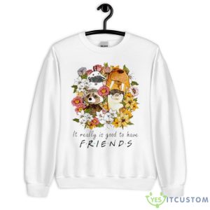 Floral Rocket Racoon It Really Is Good To Have Friends Shirt - Unisex Heavy Blend Crewneck Sweatshirt