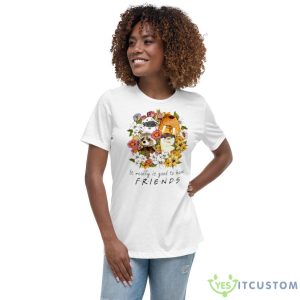 Floral Rocket Racoon It Really Is Good To Have Friends Shirt - Women's Relaxed Short Sleeve Jersey Tee