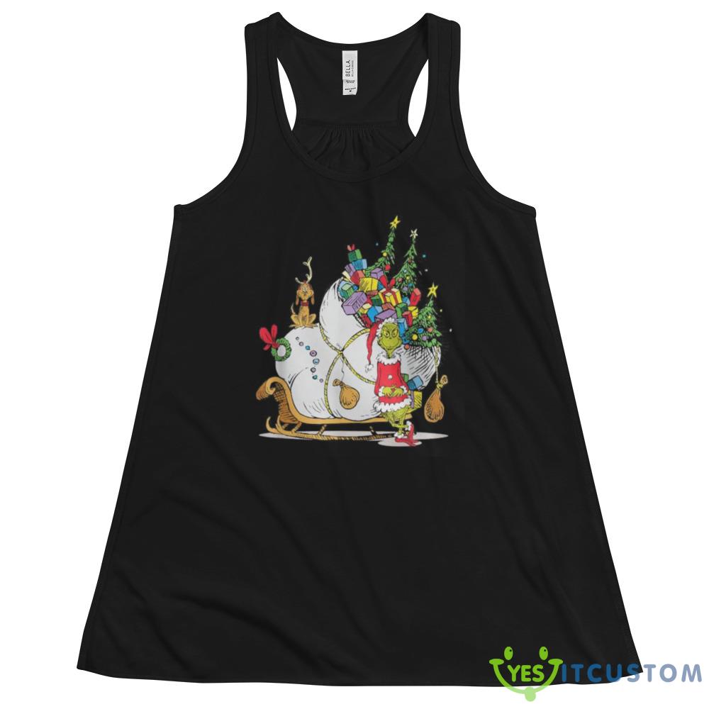 Grinch Sleigh Christmas Sweatshirt 4 Grinch Sleigh Christmas Sweatshirt - 8800 Women's Flowy Racerback Tank