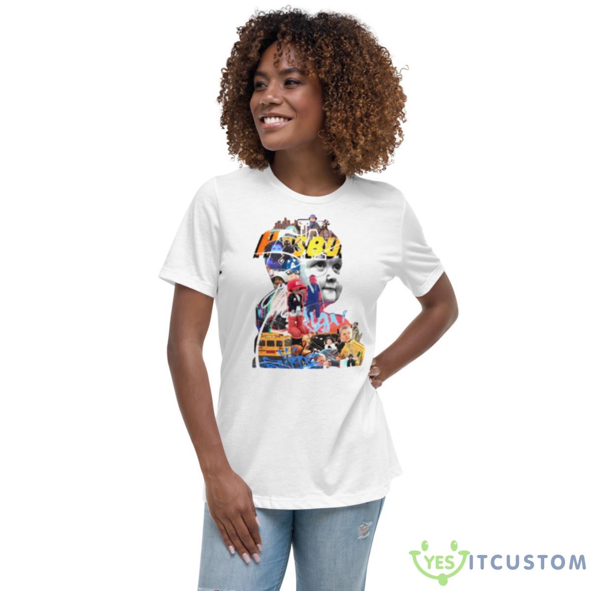 Hasbulla Magomedov US Tour Shirt 5 Hasbulla Magomedov US Tour Shirt - Women's Relaxed Short Sleeve Jersey Tee