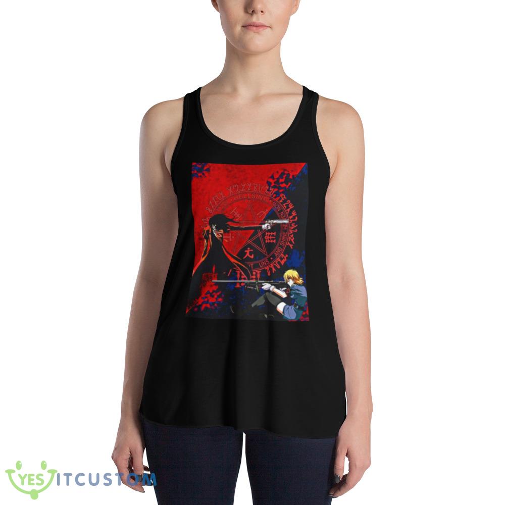 Hellsing Anime Art Graphic Graphics Shirt 3 Hellsing Anime Art Graphic Graphics Shirt - 8800 Women's Flowy Racerback Tank