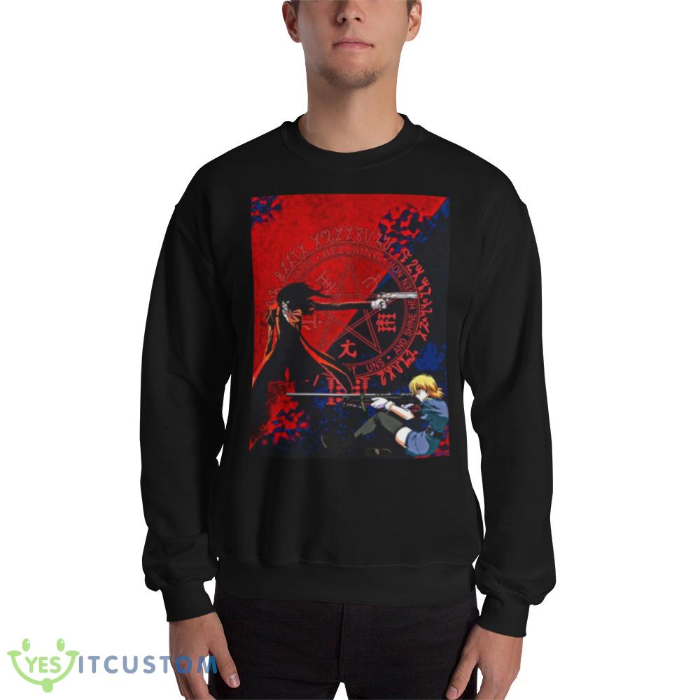 Hellsing Anime Art Graphic Graphics Shirt 10 Hellsing Anime Art Graphic Graphics Shirt - 18000 Unisex Heavy Blend Crewneck Sweatshirt