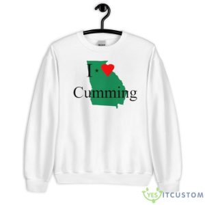 I Love Cumming Georgia Map Shirt - Unisex Heavy Blend Crewneck Sweatshirt